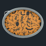 Halloween Skeletons Macabre Dance Gesp<br><div class="desc">Halloween Skeletten Macabre Dans,  vleermuizen,  heksenkatten en grafstenen,  alle elementen verzameld om een spookachtig patroon samen te stellen. Originele vector grafische kunst copyright BluedarkArt.</div>
