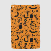 Halloween Skeletons Macabre Dance Golfhanddoek (Voorkant)