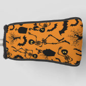 Halloween Skeletons Macabre Dance Golfheadcover (Voorkant)