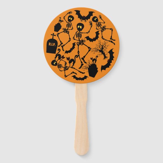 Halloween Skeletons Macabre Dance Handwaaier (Achterkant)