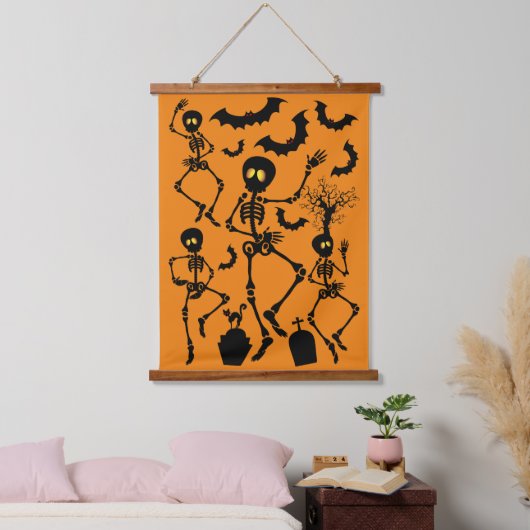 Halloween Skeletons Macabre Dance Hangend Wandkleed (Slaapkamer)