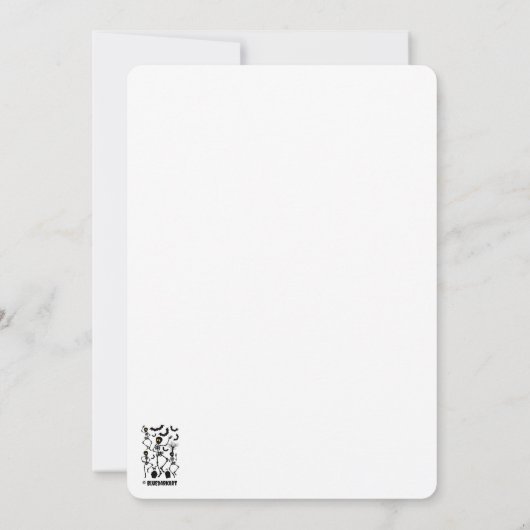 Halloween Skeletons Macabre Dance Kaart (Achterkant)