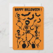 Halloween Skeletons Macabre Dance Kaart (Voorkant)