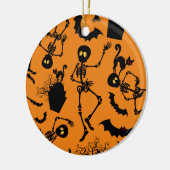 Halloween Skeletons Macabre Dance Keramisch Ornament (Links)