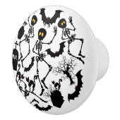 Halloween Skeletons Macabre Dance Keramische Knop (Rechts)