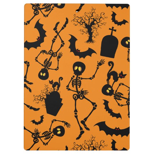 Halloween Skeletons Macabre Dance Klembord (Achterkant)