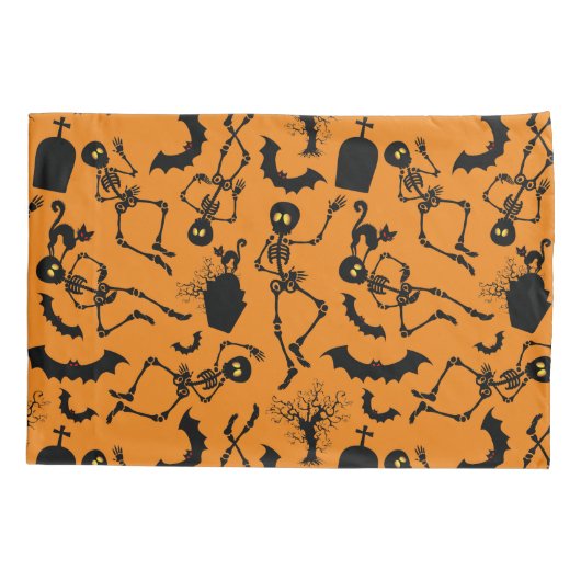 Halloween Skeletons Macabre Dance Kussensloop (Achterkant)