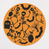 Halloween Skeletons Macabre Dance Labels (Design 2)