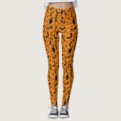 Halloween Skeletons Macabre Dance Leggings (Voorkant)