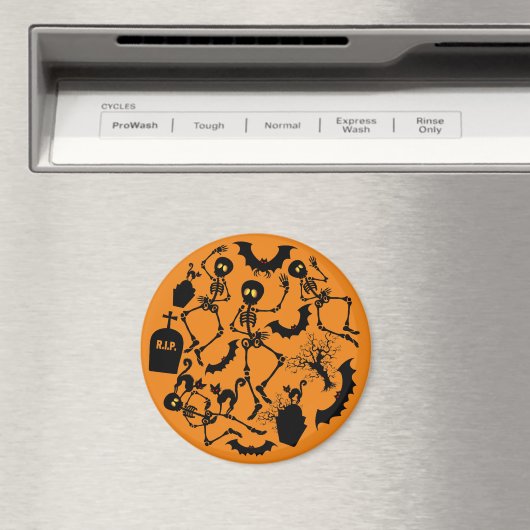 Halloween Skeletons Macabre Dance Magneet (Insitu (Vaatwasser))