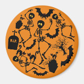 Halloween Skeletons Macabre Dance Magneet (Voorkant)