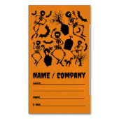 Halloween Skeletons Macabre Dance Magnetisch Visitekaartje (Voorkant Verticaal)