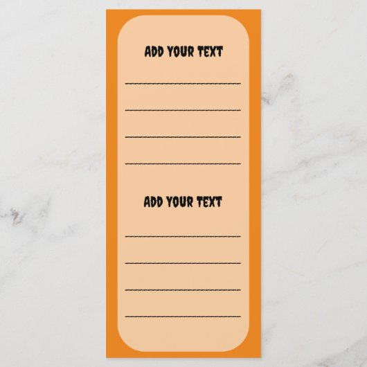 Halloween Skeletons Macabre Dance Menu (Achterkant)