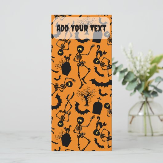 Halloween Skeletons Macabre Dance Menu (Staand voorkant)