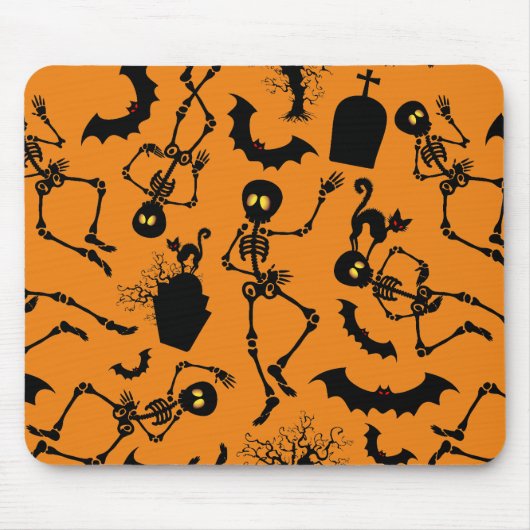 Halloween Skeletons Macabre Dance Muismat (Voorkant)