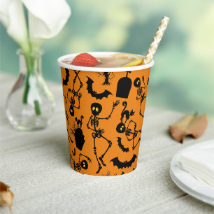 Halloween Skeletons Macabre Dance Papieren Bekers