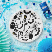 Halloween Skeletons Macabre Dance Papieren Bordje (Feest)