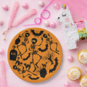 Halloween Skeletons Macabre Dance Papieren Bordje (Feest)