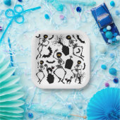 Halloween Skeletons Macabre Dance Papieren Bordje (Feest)