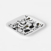 Halloween Skeletons Macabre Dance Papieren Bordje (Gebogen)