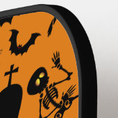 Halloween Skeletons Macabre Dance Pickleball Paddle (Links Detail)