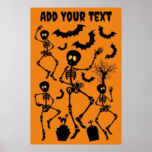 Halloween Skeletons Macabre Dance Poster (Voorkant)