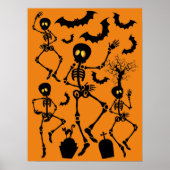 Halloween Skeletons Macabre Dance Poster (Voorkant)
