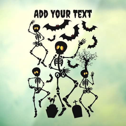 Halloween Skeletons Macabre Dance Raamsticker (Vel 3)