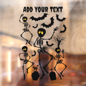 Halloween Skeletons Macabre Dance Raamsticker (Vel 2)