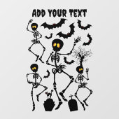 Halloween Skeletons Macabre Dance Raamsticker (Vel)
