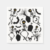 Halloween Skeletons Macabre Dance Servet (Voorkant)