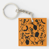 Halloween Skeletons Macabre Dance Sleutelhanger (voorkant)