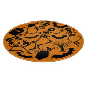 Halloween Skeletons Macabre Dance Snijplank (Hoek)