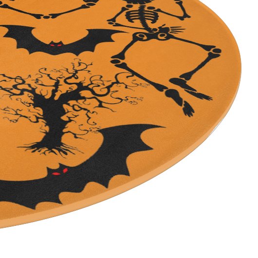 Halloween Skeletons Macabre Dance Snijplank (Hoek)