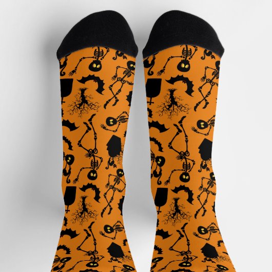 Halloween Skeletons Macabre Dance Sokken (Top)