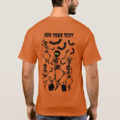 Halloween Skeletons Macabre Dance T-shirt (Achterkant)