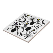 Halloween Skeletons Macabre Dance Tegeltje (Zijkant)