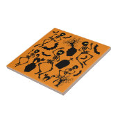 Halloween Skeletons Macabre Dance Tegeltje (Zijkant)