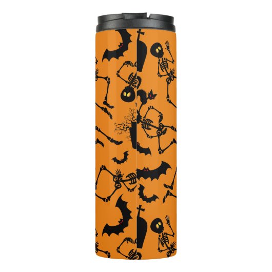 Halloween Skeletons Macabre Dance Thermosbeker (Achterkant)