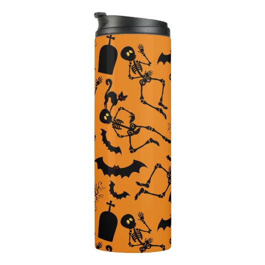 Halloween Skeletons Macabre Dance Thermosbeker (Geroteerd rechts)