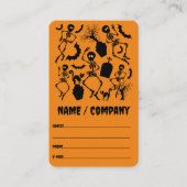 Halloween Skeletons Macabre Dance Visitekaartje (Voorkant)