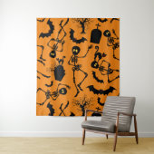 Halloween Skeletons Macabre Dance Wandkleed (In situ)