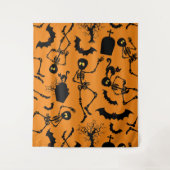 Halloween Skeletons Macabre Dance Wandkleed (Voorkant)