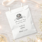 Halloween Skeletons Rode Hart LIEFDE Trouwnamen Bedankzakje (Geknipt)