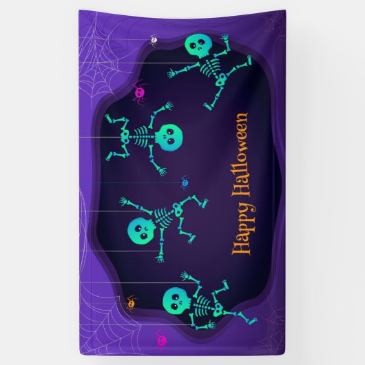 Halloween Skeletons Spandoek (Verticaal)