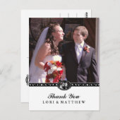 Halloween Skeletons Zwart Wit Foto Dank u Briefkaart (Voorkant / Achterkant)