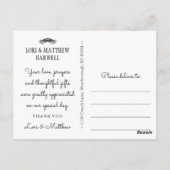 Halloween Skeletons Zwart Wit Foto Dank u Briefkaart (Achterkant)