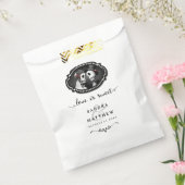 Halloween Skeletons Zwart & Wit Liefde is Zoet Bedankzakje (Gezegeld)