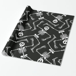Halloween Skeletpatroon inpakpapier