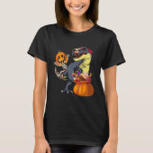 Halloween Skeletrog Dinosaur Rex Pomp T-shirt (Voorkant)